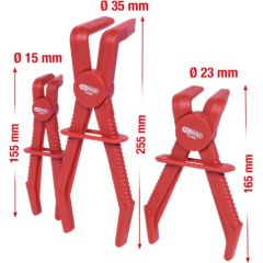 Kstools Hose clamp plier set 90° angled, 3pcs, KS Tools Specinstrumenti