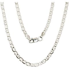 Серебряная цепочка Марина 3 мм, алмазная обработка граней #2400103, Серебро 925°, длина: 65 см, 10.8 гр.