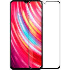 Fusion Full Glue 5D Tempered Glass Aizsargstikls Pilnam Ekrānam Xiaomi Redmi Note 8 Pro Melns Ekrānu aizsardzība