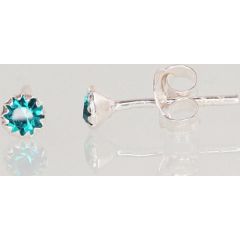 Sudraba auskari-puseti #2202663_CZ-DAQ, Sudrabs 925°, Cirkoni, 0.3 gr. Puseti