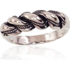 Серебряное кольцо #2100005(POx-Bk), Серебро 925°, оксид (покрытие), Размер: 24, 9.4 гр.