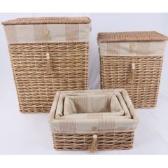 Laundry basket WILLI STRIPE 39x28xH45cm