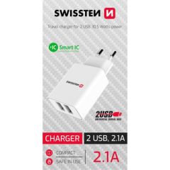 Swissten Smart Travel Charger Tīkla Lādētājs 2x USB 2.1A