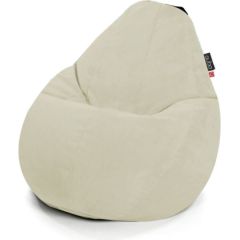 Qubo Comfort 90 Vanille VELVET FIT Augstas kvalitātes krēsls Bean Bag