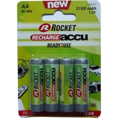 Rocket Precharged HR6 2100MAH ALWAYS READY Blistera iepakojumā 4gb. Baterijas un akumulatori