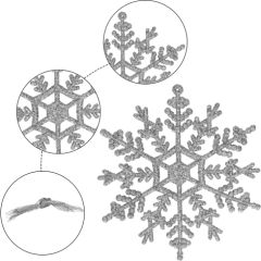 Ziemassvētku dekorācijas- sniega pārslas Springos CA0755 3 gab.