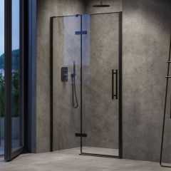 Ravak dušas durvis COOL COSD2 100 H=195 melns + caurspīdīgs stikls