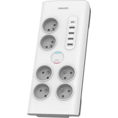 Strāvas pagarinātājs Philips SPN 6 ligzdas 2 m balts (1_792802) Jaunumi - Datori