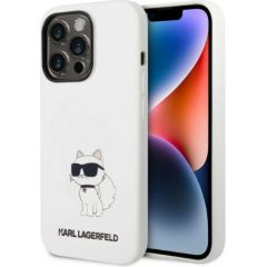 Karl Lagerfeld KLHMP14LSNCHBCH iPhone 14 Pro 6,1" hardcase biały|white Silicone Choupette MagSafe