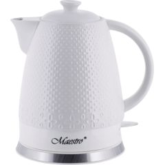 Maestro MR-073 electric kettle 1.2 L 1200 W White Tējkannas (elektriskās)
