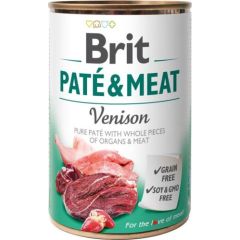 Brit BRIT PATE & MEAT VENISON 400g Suņu barība