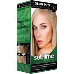 EC SUBLIME PROFESSIONAL HAIR COLOR CREAM COLOR PRO 9 VERY LIGHT BLONDE 50 ML - Matu krāsa ar keratīnu