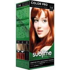 EC SUBLIME PROFESSIONAL HAIR COLOR CREAM COLOR PRO 7.4 COPPER BLONDE 50 ML - Краска для волос с кератином