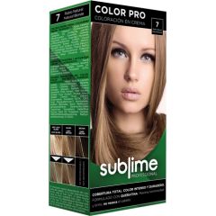 EC SUBLIME PROFESSIONAL HAIR COLOR CREAM COLOR PRO 7 NATURAL BLONDE 50 ML - Краска для волос с кератином