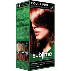 EC SUBLIME PROFESSIONAL HAIR COLOR CREAM COLOR PRO 6.5 NATURAL MAHOGANY 50 ML - Matu krāsa ar keratīnu