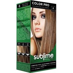 EC SUBLIME PROFESSIONAL HAIR COLOR CREAM COLOR PRO 6 DARK BLONDE 50 ML - Краска для волос с кератином