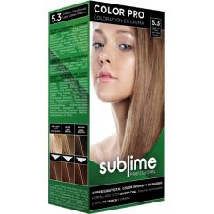 EC SUBLIME PROFESSIONAL HAIR COLOR CREAM COLOR PRO 5.3 LIGHT GOLDEN CHESTNUT 50 ML - Краска для волос с кератином