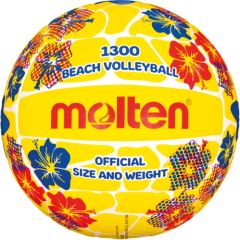 Beach volleyball MOLTEN V5B1300-FY, synth. leather size 5