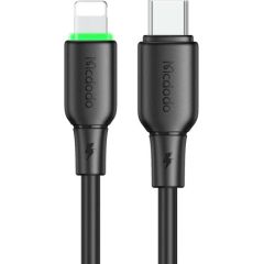 Cable USB-C do Lightning Mcdodo CA-4761 with LED light 1.2m (black)