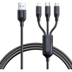 Cable USB Multi-Use Joyroom S-1T3066A15 3w1 / 3,5A / 66W / 1,2m (black)