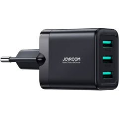 Wall charger Joyroom JR-TCN02, 3.4A 3xUSB (black)