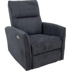 Recline armchair LINUX electric, dark grey