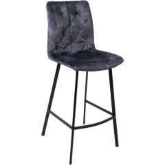 Bar chair AFTON dark grey velvet