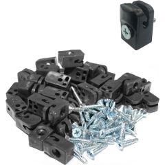 Pl. klipši ar skrūvi, melni Ķerras / kravu ratiņi