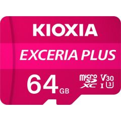 Kioxia Exceria Plus MicroSDXC 64 GB Class 10 UHS-I/U3 A1 V30 (LMPL1M064GG2)