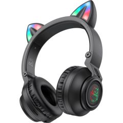OEM Borofone austiņas BO18 Cat Ear bluetooth melnas Austiņas