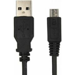 Kabelis Brackton Micro USB Male - USB-A Male 1.8m Black