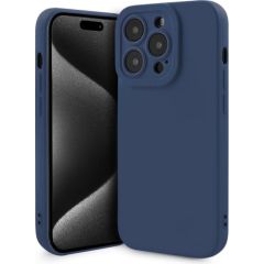 Fusion Softy izturīgs silikona aizsargapvalks Apple iPhone 15 Plus zils Neoriģinālie Maciņi