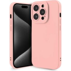 Fusion Softy izturīgs silikona aizsargapvalks Apple iPhone 15 Plus rozā Neoriģinālie Maciņi