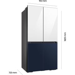 SAMSUNG RF65A96768A/EG, French Door (white/dark blue)