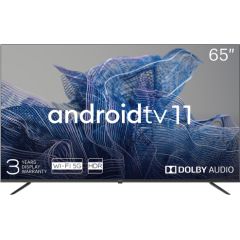 65 , UHD, Android TV 11, Black, 3840х2160, 60 Hz, Sound by JVC, 2x12W, 53 kWh/1000h , BT5.1, HDMI ports 4, 24 months