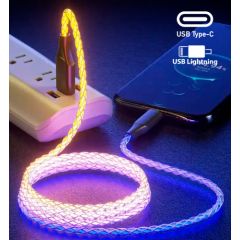 Fusion LED USB-C kabelis uz Apple Lightning 20W | 2,4A | 100 cm