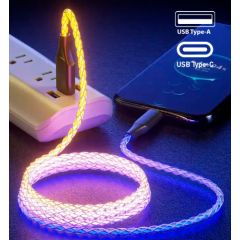 Fusion LED USB-A uz USB-C kabelis 30W | 3A | 100 cm
