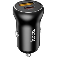 Car charger Hoco NZ5 PD30W+QC3.0 Type-C/USB-A black