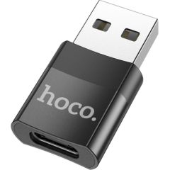 Адаптер Hoco UA17 USB-A to Type-C черный