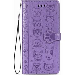 Case Cat-Dog Samsung A546 A54 5G purple Neoriģinālie Maciņi