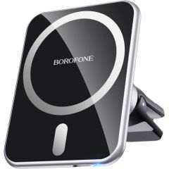 Автомобильная зарядка-держатель Borofone BH43 Xperience Magsafe 15W магнитный,черная