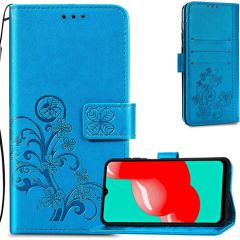 Чехол Flower Book Samsung A037 A03s темно синий