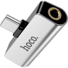 Adapter Hoco LS26 from Type-C to Type-C + 3,5mm silver