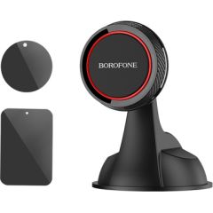 Aвтомобильный держатель телефона Borofone BH14, крепится на стекло, панель, короткий, магнитный
