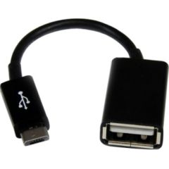 Адаптер с MicroUSB на USB (OTG) black