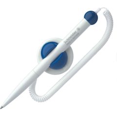 Lodīšu pildspalva SCHNEIDER Klick-Fix-Pen, balts korpuss, zila tinte Pildspalvas