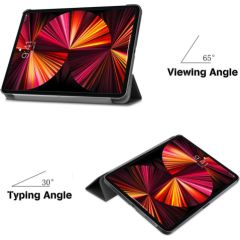 iLike Galaxy Tab S6 Lite 10.4 P610 P615 / P613 P619 Tri-Fold Eco-Leather Stand Case  Black
