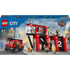LEGO City Ugunsdzēsēju depo un ugunsdzēsēju auto (60414)