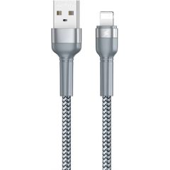 Cable USB Lightning Remax Jany Alloy, 1m, 2.4A (silver)