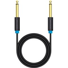 6.35mm TS Male to Male Audio Cable 3m Vention BAABI (black) Dažādi vadi